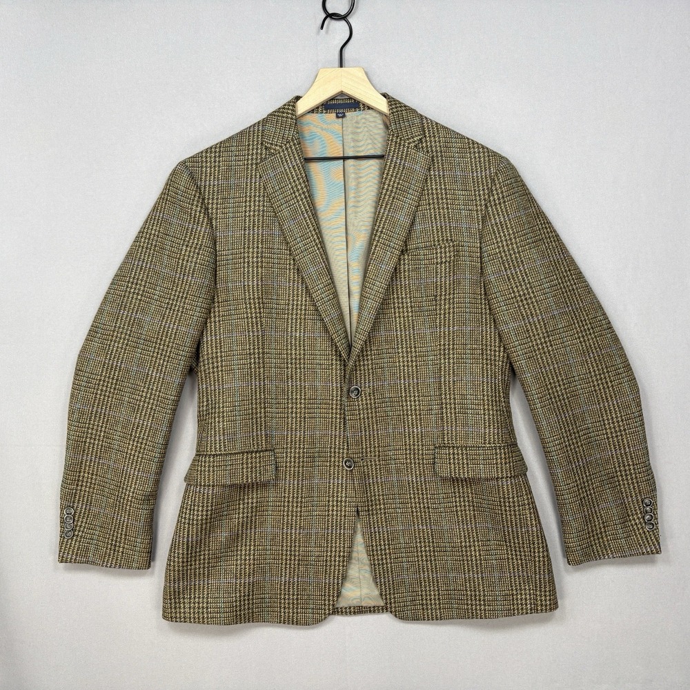 Jos. A. Bank 1905 40R Abraham Moon Wool Blend Tweed Sport Coat Tailored Plaid